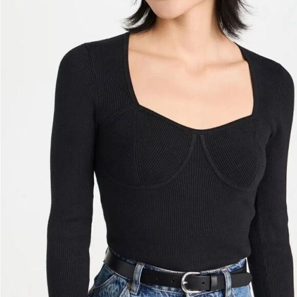 Madewell Wide Rib Sweater Top - Picture 1 of 5